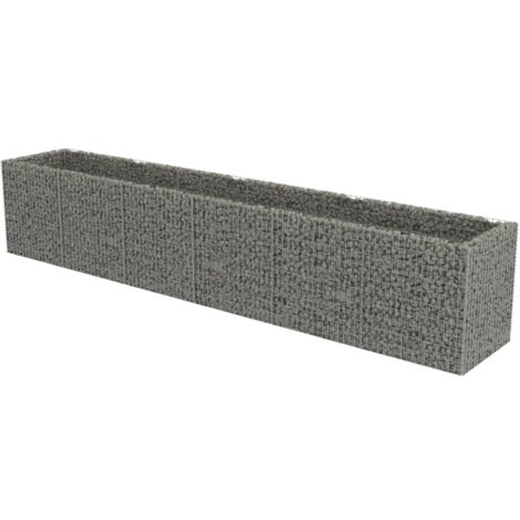 vidaXL Gabion Raised Bed Galvanised Steel 540x90x100 cm