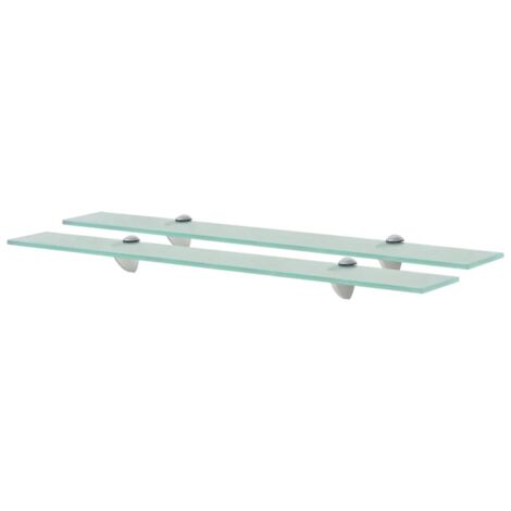 vidaXL Schweberegale 2 Stk. Glas 70x10 cm 8 mm