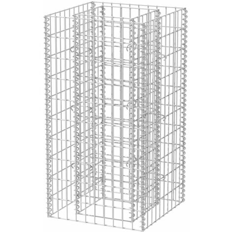 vidaXL Gabion Raised Bed Steel 50x50x100 cm