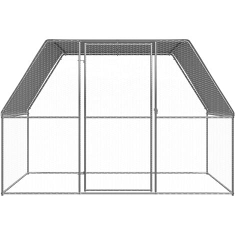 vidaXL Outdoor-Hühnerkäfig 3x2x2 m Verzinkter Stahl