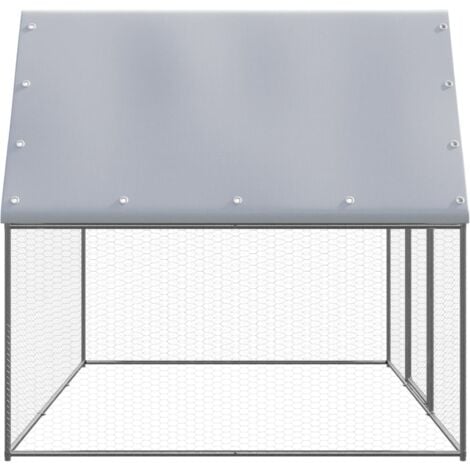 vidaXL Outdoor-Hühnerkäfig 3x2x2 m Verzinkter Stahl