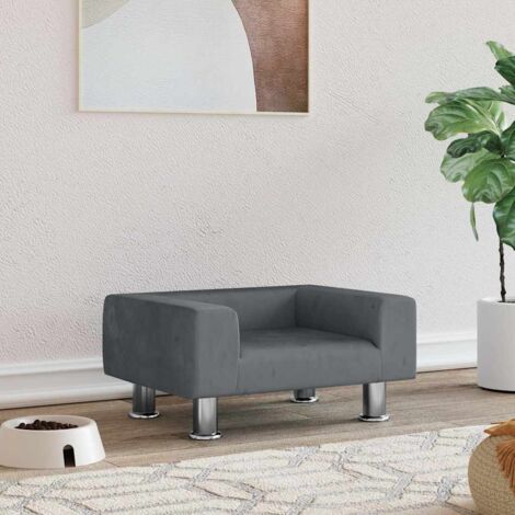vidaXL Dog Bed Dark Grey 50x40x26,5 cm Velvet