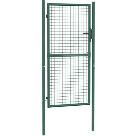 vidaXL Gartenzaun Tor aus Stahl 100x175 cm grün
