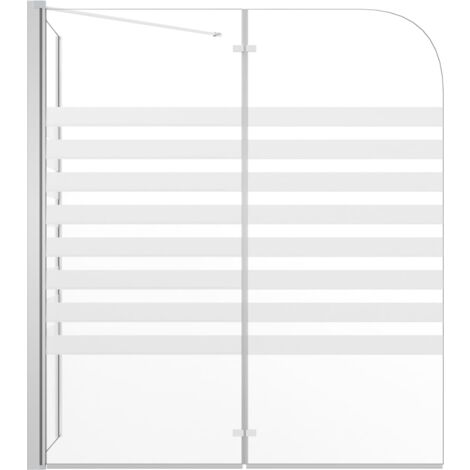 vidaXL Duschabtrennung 120x68x130 cm Hartglas Gestreift