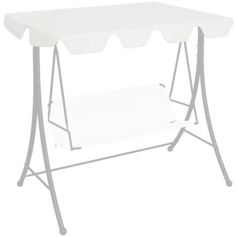 vidaXL Replacement Canopy for Garden Swing White 188/168x145/110 cm