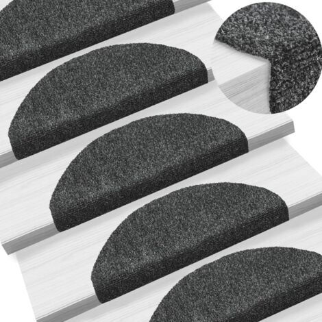 vidaXL Selbstklebende Treppenmatten 10 Stk. Dunkelgrau 65x21x4 cm