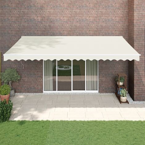 Elektrische Markise mit Kurbel Creme 5x3 m vidaXL