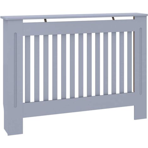 vidaXL Radiator Cover Grey 112x19x81,5 cm Engineered Wood