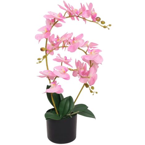 vidaXL Artificial Orchid Plant with Pot 65 cm Pink
