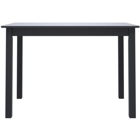 vidaXL Esstisch Schwarz 114x71x75 cm Gummiholz Massiv