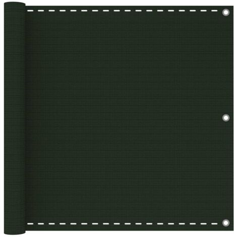 vidaXL Balcony Screen Dark Green 90x400 cm HDPE
