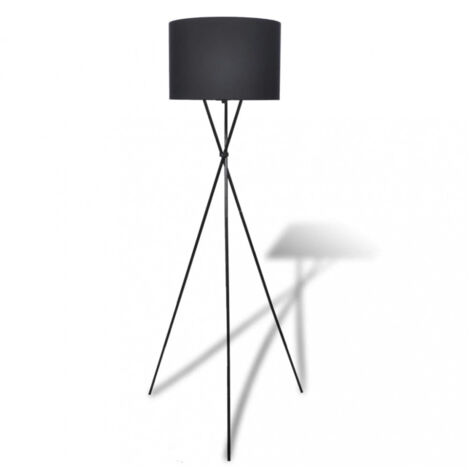 Floor Lamp Shade with High Stand  Black
