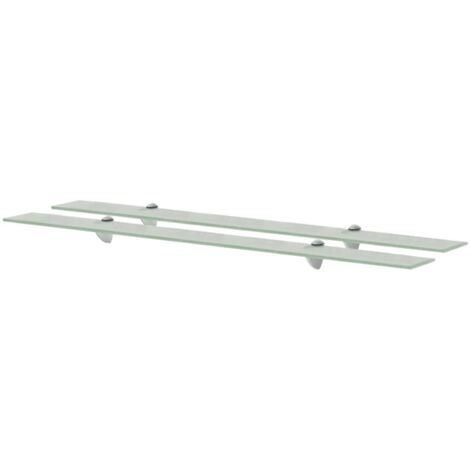 vidaXL Floating Shelves 2 pcs Glass 100x20 cm 8 mm (243801x2)