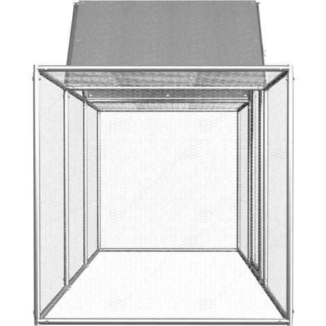 vidaXL Hühnerstall 3x1x1,5 m Verzinkter Stahl