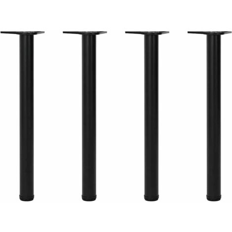 4x höhenverstellbares Tischbein Schwarz 710 mm vidaXL