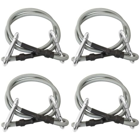 vidaXL Ropes with Carabiner 4 pcs Rubber (1/5)