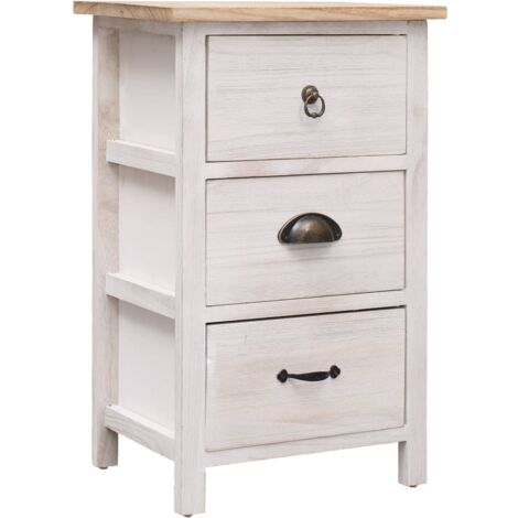 vidaXL Side Cabinet 35x25x57 cm Paulownia Wood