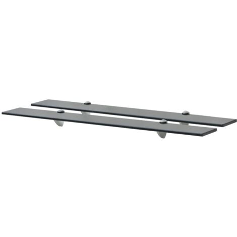 vidaXL Floating Shelves 2 pcs Glass 80x20 cm 8 mm (243791x2)