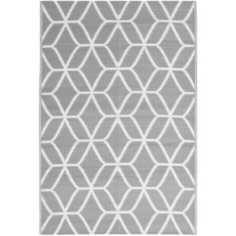 vidaXL Outdoor-Teppich ARAKIL Grau 140x200 cm PP