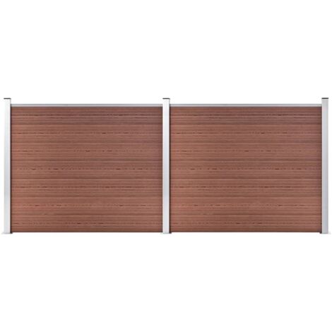 vidaXL Zaunelement Set WPC 353x146 cm Braun