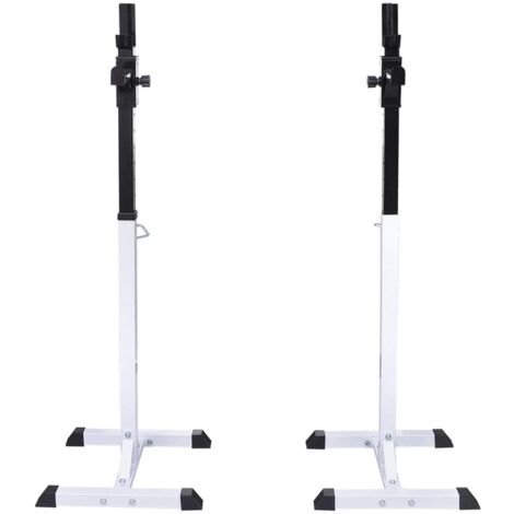 vidaXL Kniebeugen-/Langhantelständer mit Hantel-Set 60,5 kg