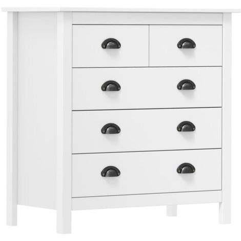 vidaXL Buffet Hill Weiß 79x40x80 cm Massivholz Kiefer