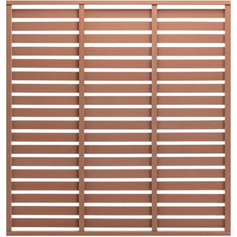 Fence Panel WPC 180x180 cm Brown vidaXL