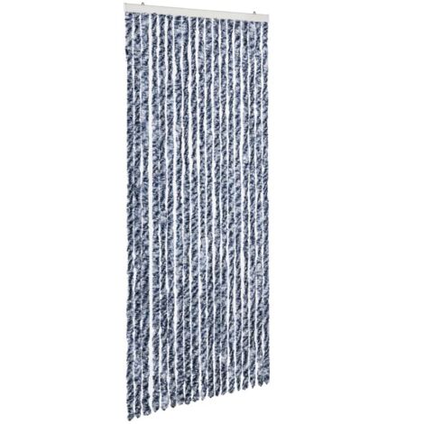 vidaXL Insect Curtain Blue and White 56x200 cm Chenille