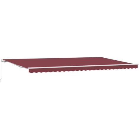 Markise Manuell Weinrot 500x300 cm vidaXL (1/5)