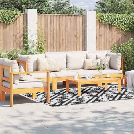 vidaXL Outdoor Carpet ARAKIL White and Black 160x230 cm PP