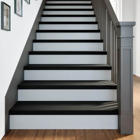 vidaXL Stair Treads 2 pcs Brown Black 100x25x2 cm Solid Wood Oak