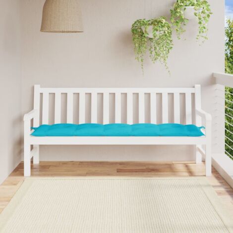 vidaXL Bankkissen für den Garten türkis 180x50x7 cm Oxford-Gewebe