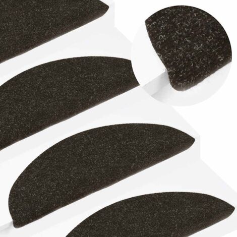 vidaXL Stufenmatten Selbstklebend 30 Stk. Anthrazit 56x17x3 cm