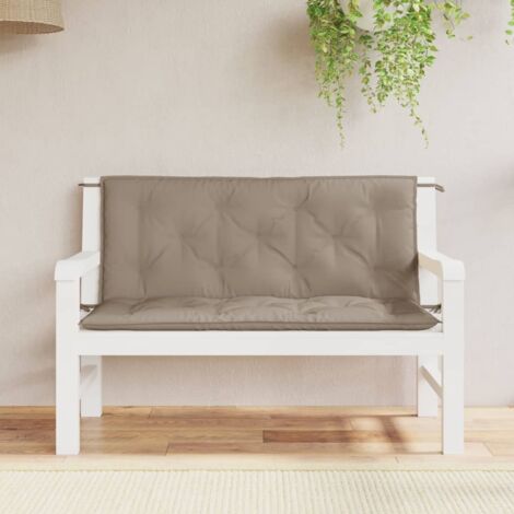 Gartenbank-Auflagen 2 Stk. Taupe 120x50x7 cm Oxford-Gewebe vidaXL