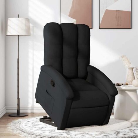 Relaxsessel mit Aufstehhilfe Schwarz Stoff vidaXL488333