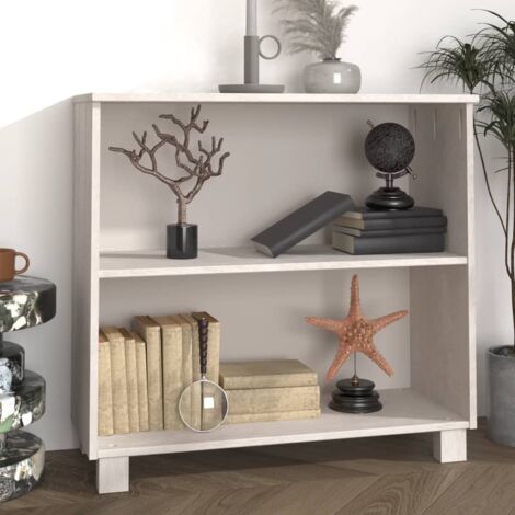 vidaXL Buffet HAMAR Weiß 85x35x80 cm Massivholz Kiefer