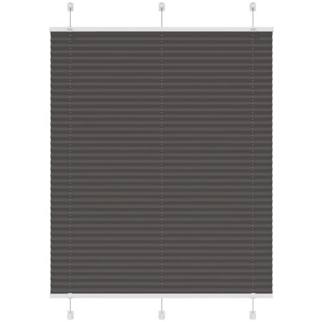 vidaXL Plissee Schwarz 110x100 cm Stoffbreite 109,4 cm Polyester