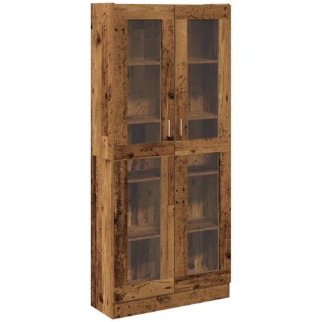 vidaXL Highboard Altholz-Optik 82,5x30,5x185 cm Holzwerkstoff