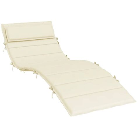 vidaXL Sun Lounger Cushion Cream 180x60x4 cm Oxford Fabric
