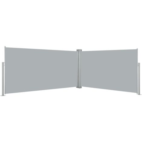 vidaXL Retractable Side Awning 160x600 cm Grey