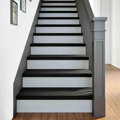 vidaXL Stair Treads 2 pcs Brown Black 70x25x2 cm Solid Wood Oak