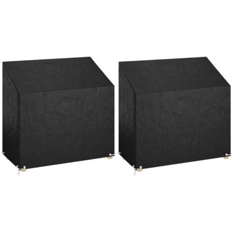 vidaXL Garden Bench Covers 2 pcs 8 Eyelets 130x70x70/88 cm Polyethylene