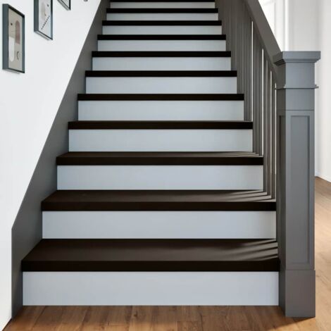 vidaXL Treppenstufen 2 Stk. Dunkelbraun 90x30x2 cm Massivholz Eiche