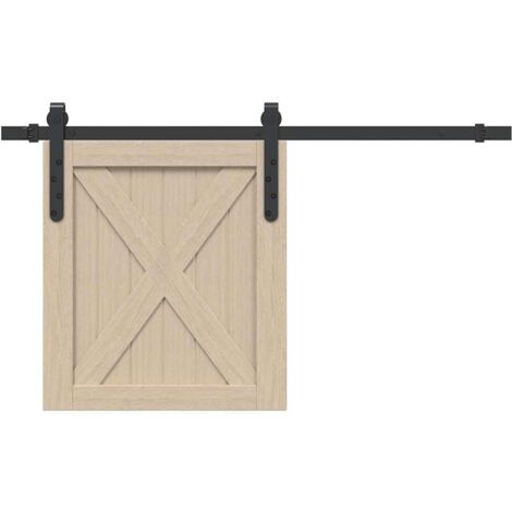 vidaXL Sliding Cabinet Door Kit 91 cm Carbon Steel
