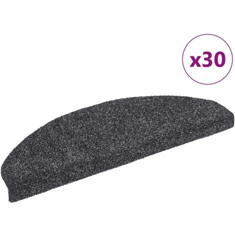 vidaXL Stufenmatten Selbstklebend 30 Stk. Dunkelgrau 65x21x4 cm