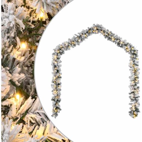 Weihnachtsgirlande mit LED-Leuchten Grün 20 m PVC vidaXL