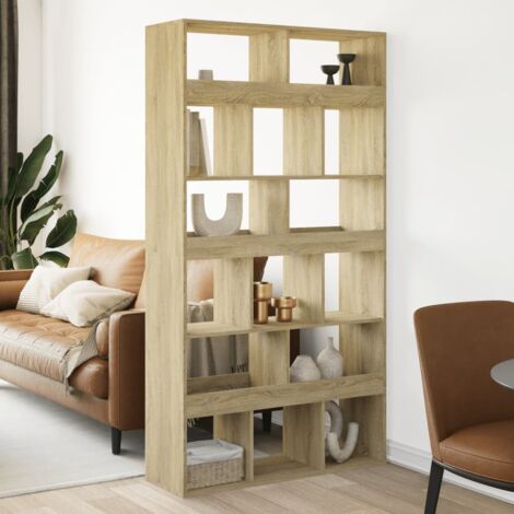 vidaXL Raumteiler Sonoma-Eiche 100x33x187,5 cm Holzwerkstoff