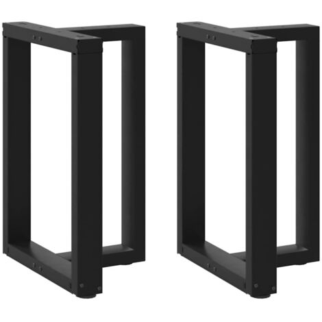 vidaXL Esstischbeine T-Form 2 Stk. Schwarz 60x35x(72-73) cm Stahl