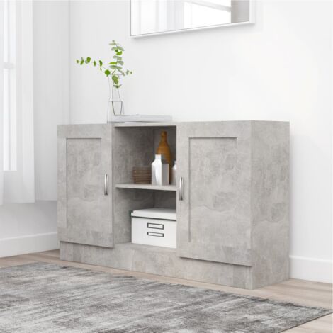 vidaXL Sideboard Concrete Grey 120x30,5x70 cm Engineered Wood