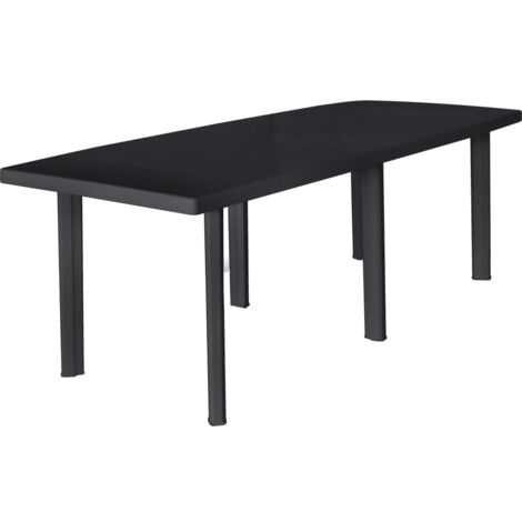 vidaXL Garden Table Anthracite 216x90x72 cm Plastic